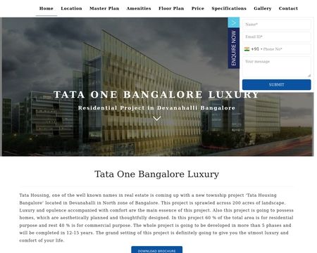 website thubmnail of Tata One Bangalore Luxury