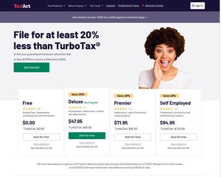 website thubmnail of TaxACTOnline