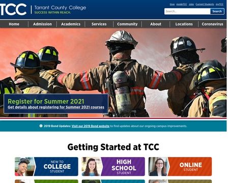 website thubmnail of Tccd.edu