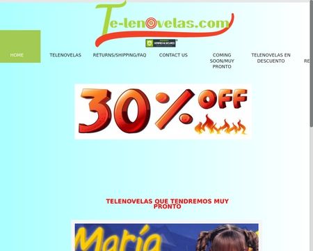 website thubmnail of Te-lenovelas