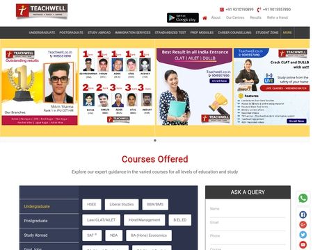 website thubmnail of Teachwell