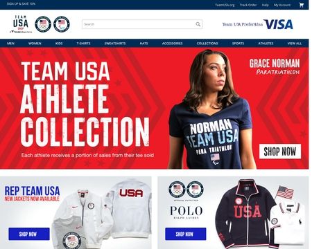 website thubmnail of Team USA Shop
