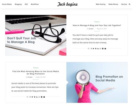 website thubmnail of Tech Begins