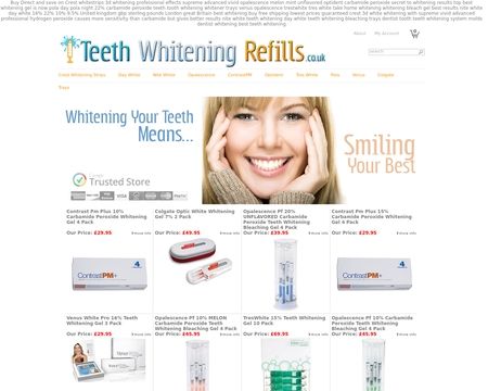 website thubmnail of TeethWhiteningRefills.co.uk