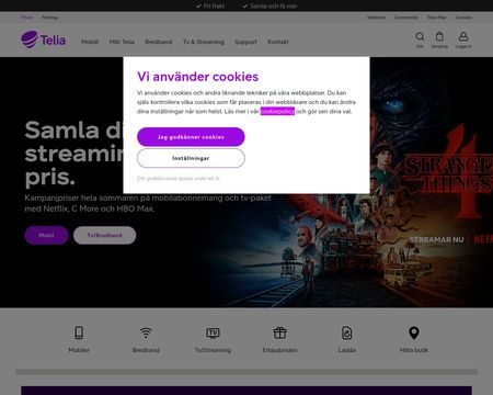 website thubmnail of Telia.se