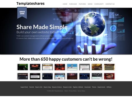 website thubmnail of Templateshares.net