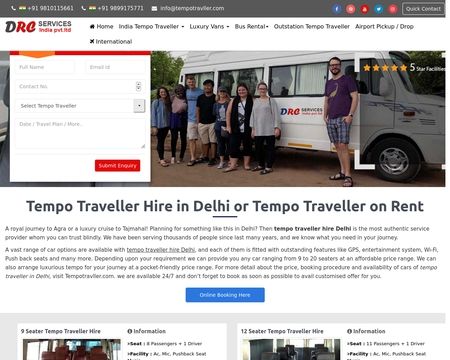 website thubmnail of Tempo Traveller