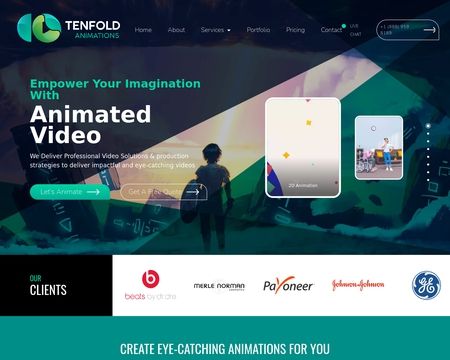 website thubmnail of Ten Fold Animations