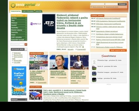 website thubmnail of Tenisportal.cz