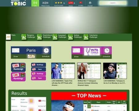 website thubmnail of Tennistonic