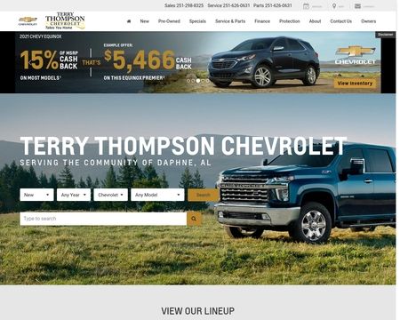 website thubmnail of Terrythompsonchevrolet.net