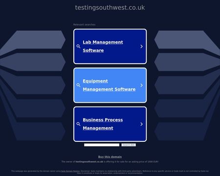 website thubmnail of TestingSouthwest.co.uk