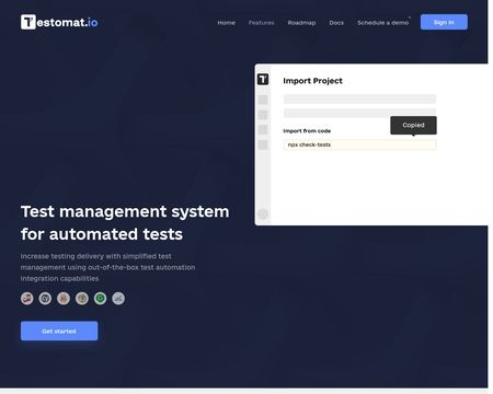 website thubmnail of Testomat.io