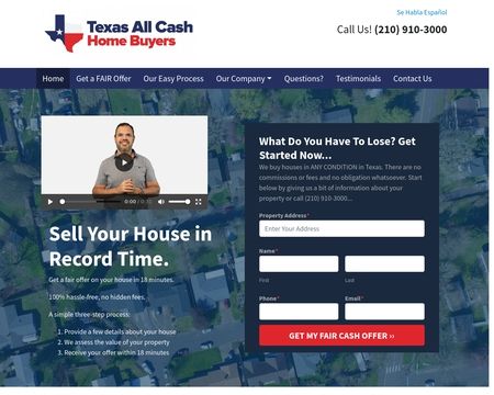 website thubmnail of Texas All Cash