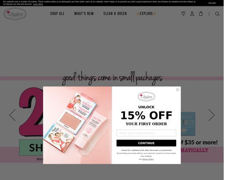 website thubmnail of theBalm Cosmetics
