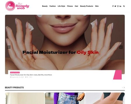 website thubmnail of Thebeautyweb