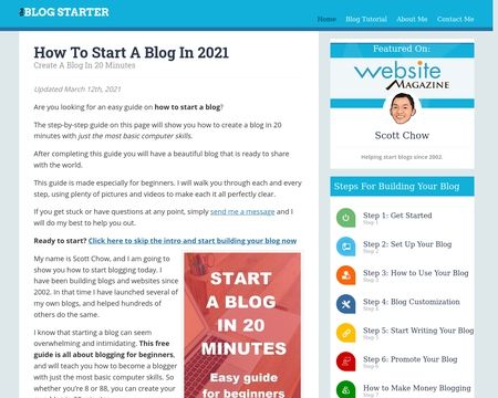 website thubmnail of The Blog Starter