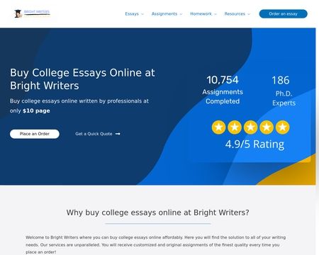 website thubmnail of Bright Writers