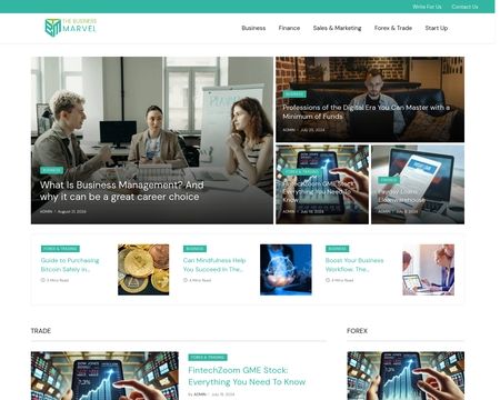 website thubmnail of Thebusinessmarvel