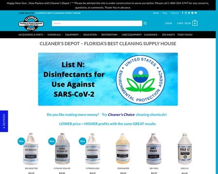 website thubmnail of The Cleaner's Depot