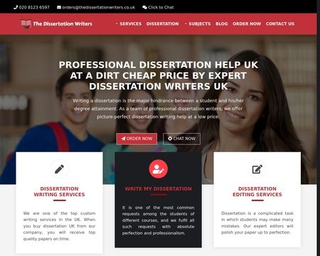 website thubmnail of Thedissertationwriters.co.uk