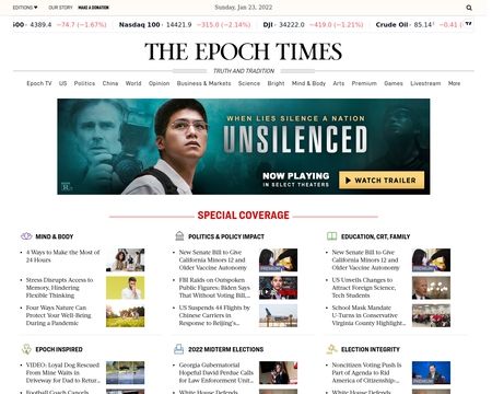 website thubmnail of The Epoch Times