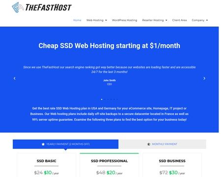 website thubmnail of TheFastHost