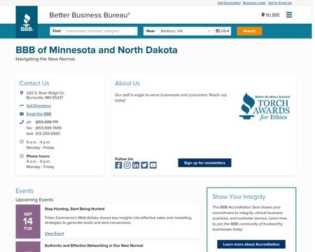 website thubmnail of Best Business Bureau