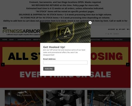 website thubmnail of The Fitness Armory