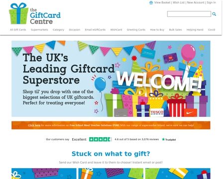 website thubmnail of The Gift Card Centre