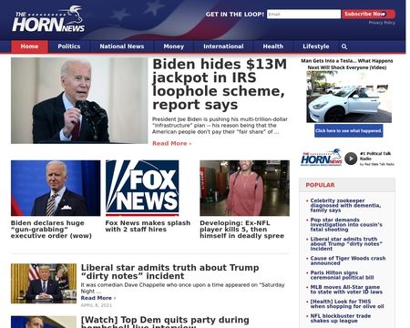website thubmnail of The Horn News