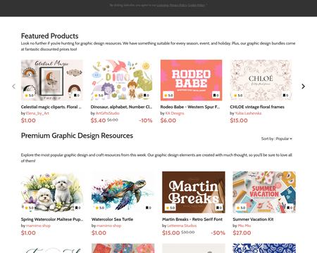 website thubmnail of TheHungryJPEG
