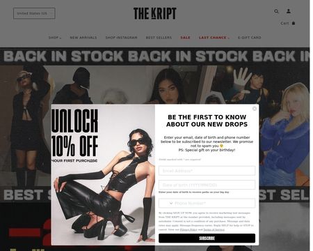 website thubmnail of Thekriptstore