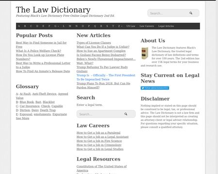 website thubmnail of Black's Law Dictionary