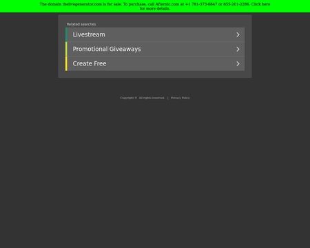 website thubmnail of Thelivegenerator