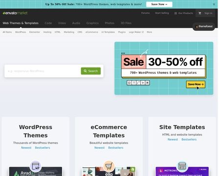 website thubmnail of Themeforest