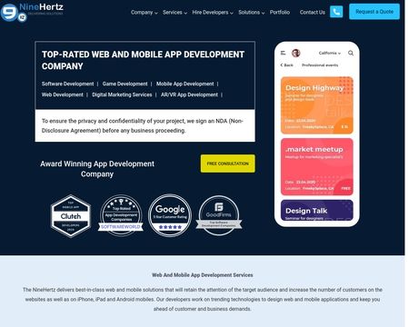 website thubmnail of NineHertz