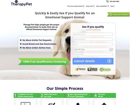 website thubmnail of Therapy Pet