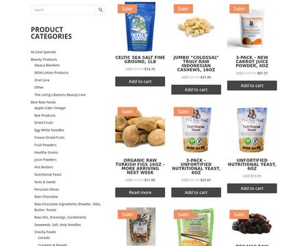 website thubmnail of The Raw Food World