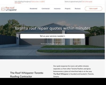 website thubmnail of Theroofwhisperer.ca