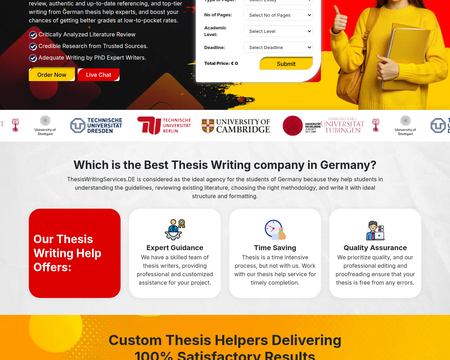 website thubmnail of Thesis Writing Services DE