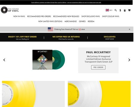 website thubmnail of The Sound Of Vinyl US
