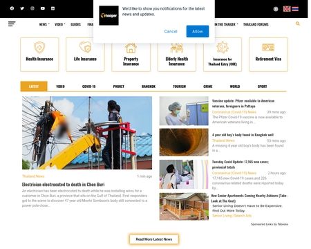 website thubmnail of Thaiger