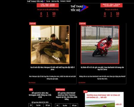 website thubmnail of Thethaotocdo.vn
