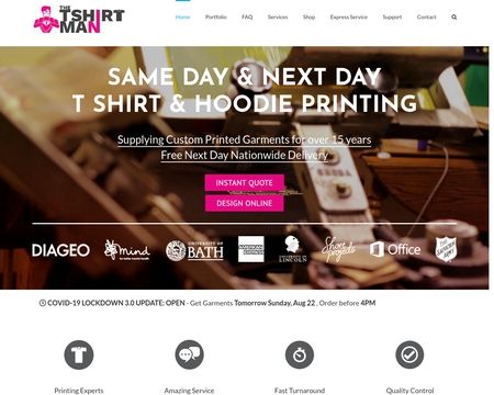 website thubmnail of The T Shirt Man