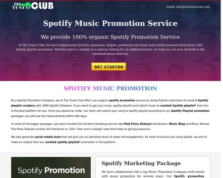 website thubmnail of The Tunes Club