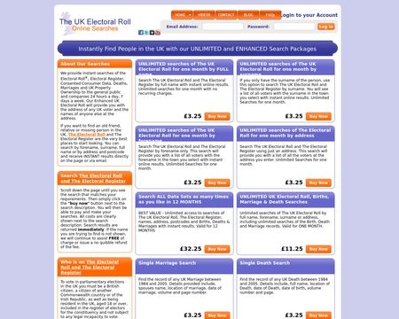 website thubmnail of The UK Electoral Roll