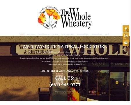 website thubmnail of Thewholewheatery