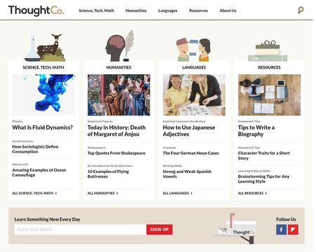website thubmnail of ThoughtCo.com