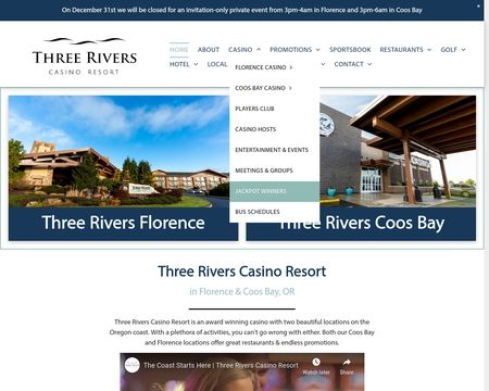website thubmnail of Threeriverscasino
